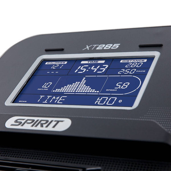 |Spirit XT285 Folding Treadmill - Console Zoomed|
