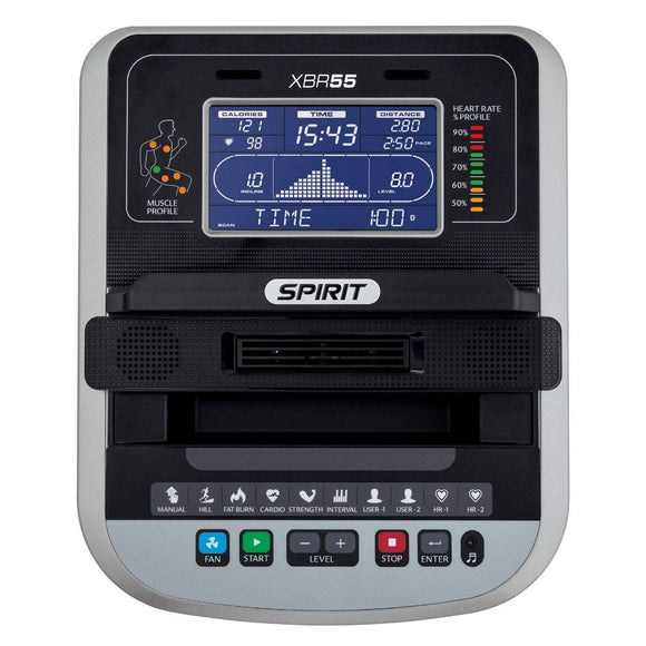 |Spirit XBR55 Recumbent Exercise Bike - Console|